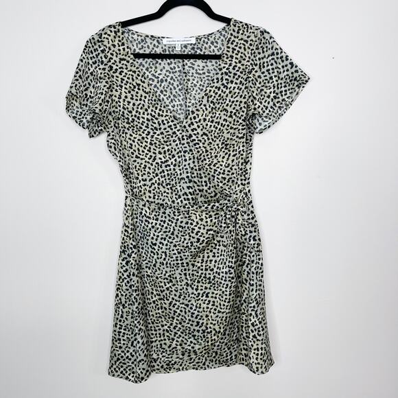 Cupcakes & Cashmere Lenna Leopard Print Wrap Dress - Picture 1 of 11